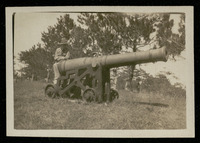Crew member with cannon