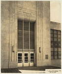 Close-up of the tower entrance to the Roy G. Cullen Memorial Building