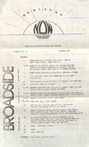 Broadside-Herizons Coalition, November 1979
