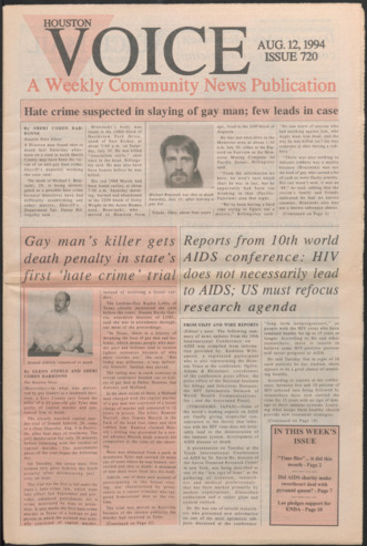 Houston Voice, No. 720, August 12, 1994