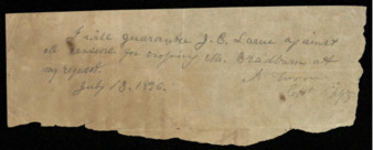 Note from Amasa Turner