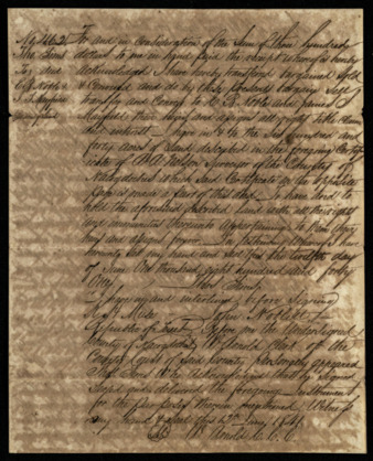 Receipt of land sale to E.R. Noble and James S. Mayfield