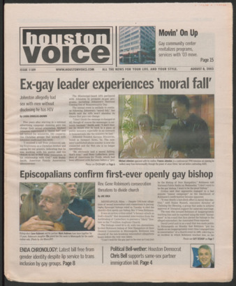 Houston Voice, No. 1189, August 8, 2003