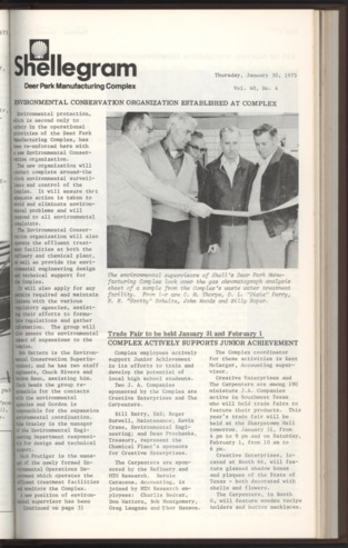 Shellegram, Vol. 40, No. [5], January 30, 1975