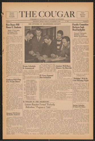The Cougar, Vol. 5, No. 6, November 4, 1938