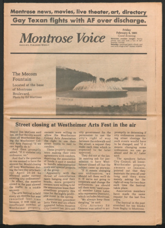 Montrose Voice, No. 15, February 6, 1981
