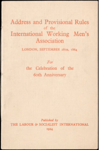 Address and provisional rules of the International Working Men's Association