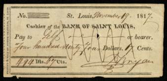 Check signed by James Bryan