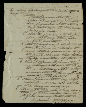 Account record for orders for bales of cotton