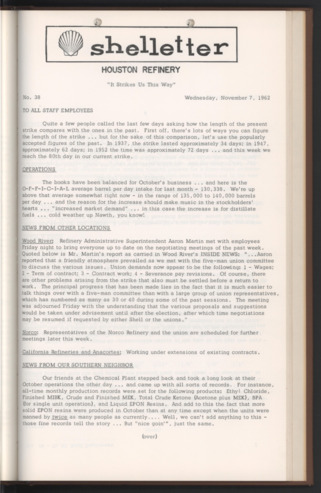 Shelletter, No. 38, November 7, 1962