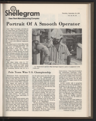 Shellegram, Vol. 44, No. 38, September 20, 1979