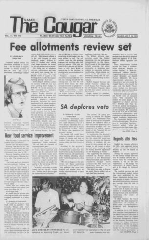 The Summer Cougar. Vol. 41, No. 116, July 10, 1975.