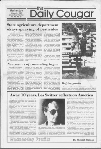 The Daily Cougar. Vol. 49, No. 21, October 6, 1982.