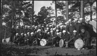 Group portrait of men in sailor caps