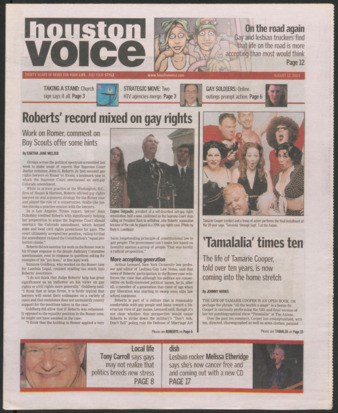 Houston Voice, August 12, 2005