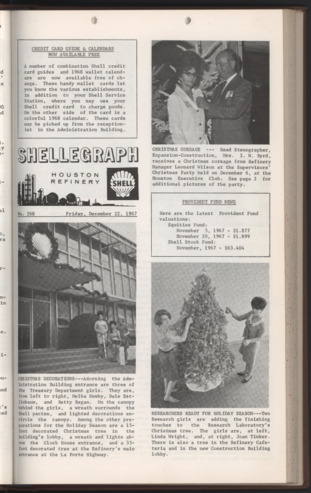 Shellegraph, No. 268, December 22, 1967 