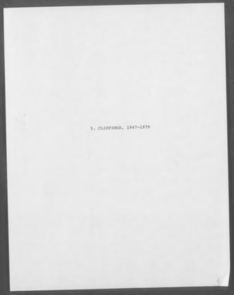 Mary D. Albrecht clippings, 1947-1979