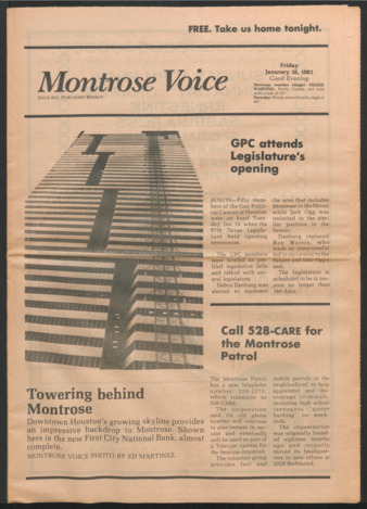 Montrose Voice, No. 12, January 16, 1981