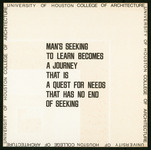 University of Houston College of Architecture Poster