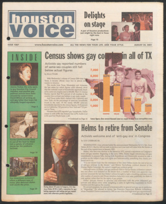 Houston Voice, No. 1087, August 24, 2001