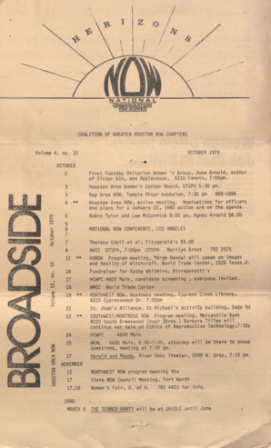 Broadside-Herizons Coalition, October 1979