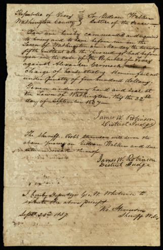 Discharge of Alexander Carmack