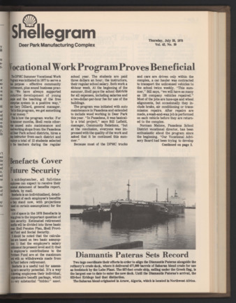 Shellegram, Vol. 43, No. 30, July 28, 1978