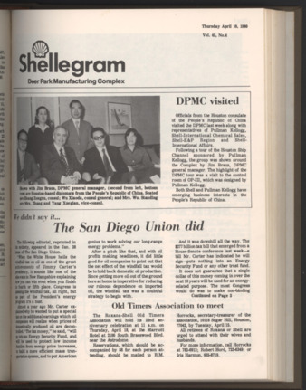 Shellegram, Vol. 45, No. 4, April 10, 1980