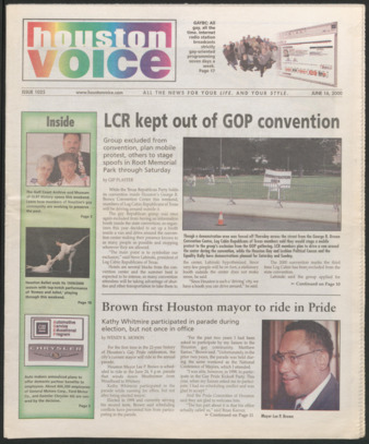 Houston Voice, No. 1025, June 16, 2000