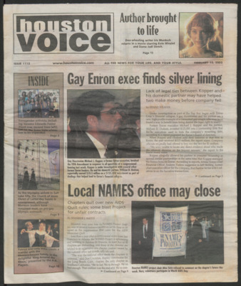 Houston Voice, No. 1112, February 15, 2002