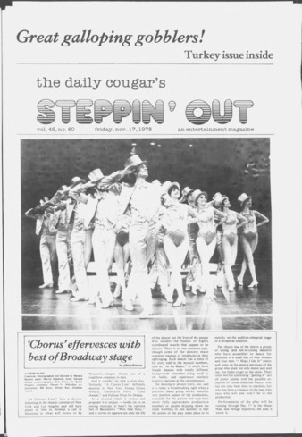 The Daily Cougar's Steppin' Out. Vol. 45, No. 60, November 17, 1978.