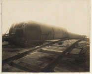 Close-up of Interurban passenger cars off track