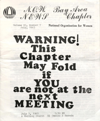 NOW News Bay Area Chapter, Vol. 11, No. 7, July 1983