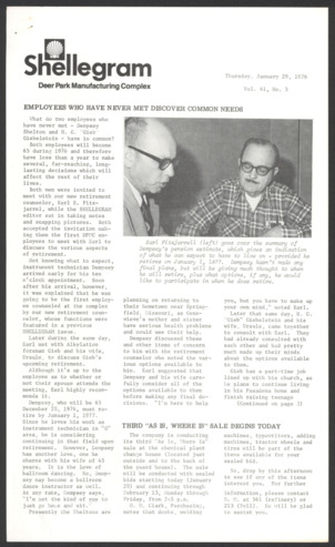 Shellegram, Vol. 41, No. 5, January 29, 1976