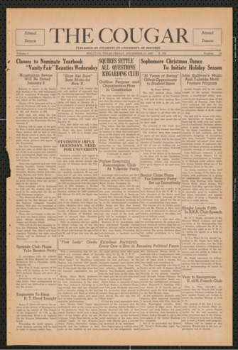 The Cougar, Vol. 4, No. 12, December 17, 1937