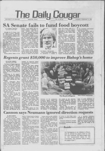 The Daily Cougar. Vol. 46, No. [89], February 12, 1980.