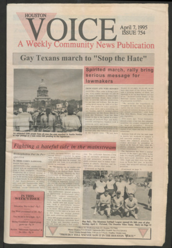 Houston Voice, No. 754, April 7, 1995