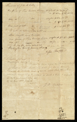 Bill from J. A. Wohlers to Jesse Bartlett