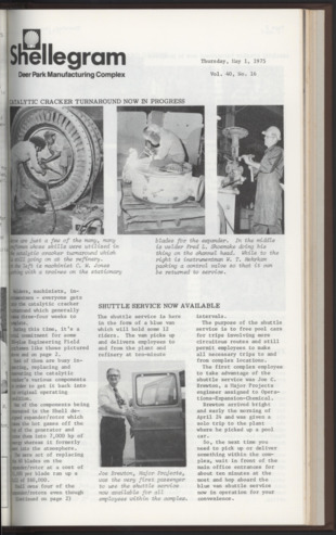 Shellegram, Vol. 40, No. [17], May 1, 1975