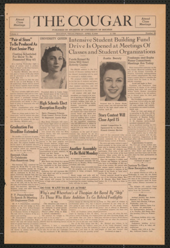 The Cougar, Vol. 4, No. 25, April 8, 1938