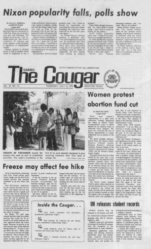 The Summer Cougar. Vol. 39, No. 113, July 12, 1973.