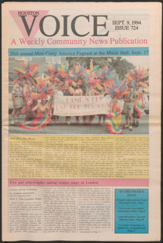 Houston Voice, No. 724, September 9, 1994