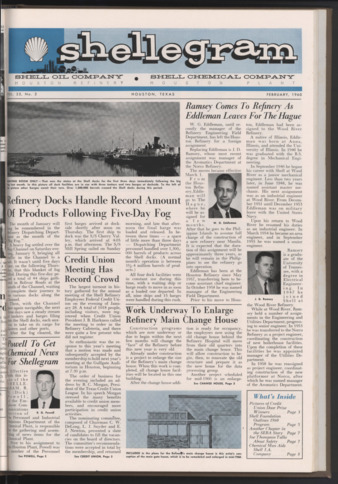 Shellegram, Vol. 25, No. 2, February 1960