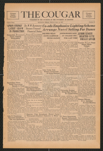 The Cougar, Vol. 3, No. 31, May 14, 1937