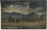 Camping on the border near El Paso, Texas.