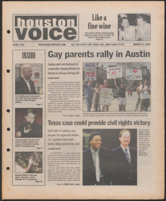 Houston Voice, No. 1169, March 21, 2003