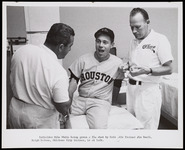Mike White receiving a flu shot by Jim Ewell