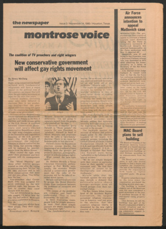 Montrose Voice, No. 3, November 14, 1980