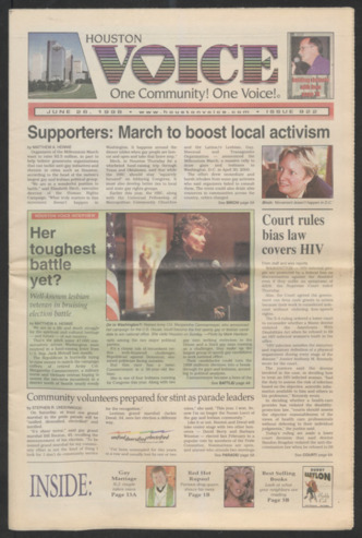 Houston Voice, No. 922, June 26, 1998