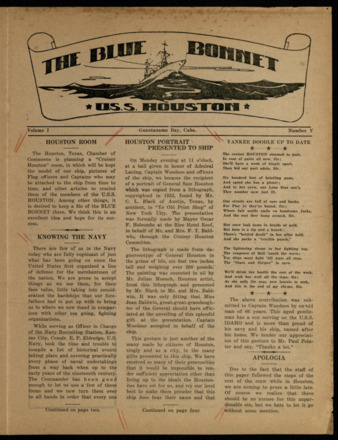 The Blue Bonnet, Vol. 1, No. 5, September 30, 1934